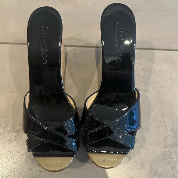 Jimmy Choo Black Patent Leather Heels - Picture 3 of 9